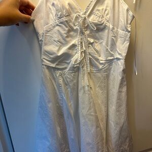 Zara White linen beach dress